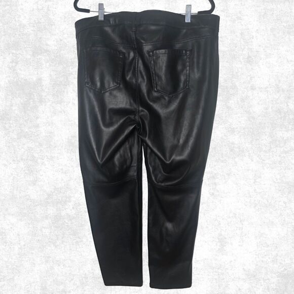 Torrid Faux Leather Pants Black Size 18R High Rise Rocker Chic Plus Size - Picture 2 of 5